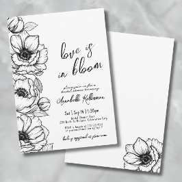 Invitación Lluvia de Boda Floral Dibujada a Mano Caprichosa