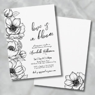 Invitación Lluvia de Boda Floral Dibujada a Mano Caprichosa