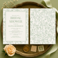 Lluvia de Boda Floral Francesa Verde Salvia Marfil