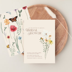 Invitación Lluvia de Boda Floral Silvestre de Margaritas Capr
