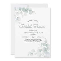 Lluvia de boda floral verde salvia minimalista