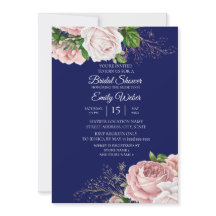 Lluvia de Boda Rosas Florales Rosa Rubor Azul Mari