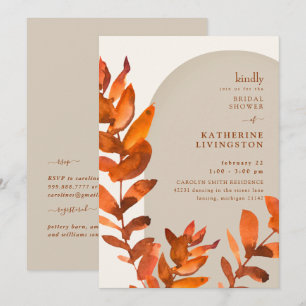 Invitación Lluvia de Boda Vibración de Follaje Otoñal