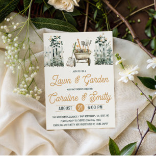 Invitación Lluvia de Bodas en el Jardín, Despedida de Soltera