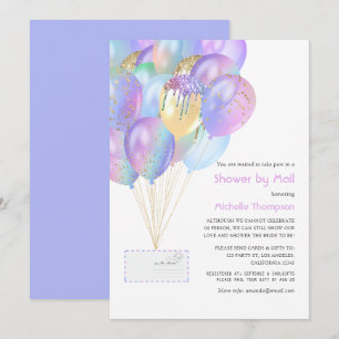 Invitación Lluvia de colores para Baby Shower o Despedida de