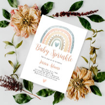 Lluvia de dulces para bebé arcoíris boho moderna