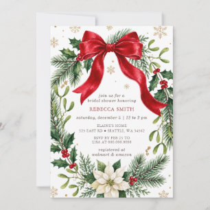 Invitación Lluvia de Flores de Invierno Navidad Despedida de