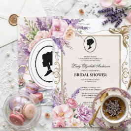 Invitación Lluvia de flores moradas de presupuesto para la de