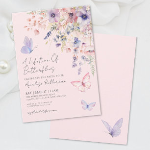 Invitación Lluvia de Flores Nupcial de Mariposas