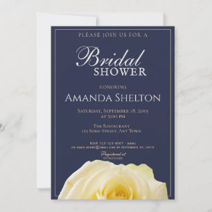 Invitación Lluvia de flores nupciales rosa amarilla y azul ma