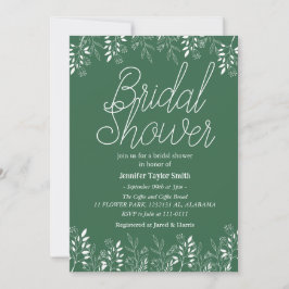 Invitación lluvia de flores simple y elegante para ducha de n