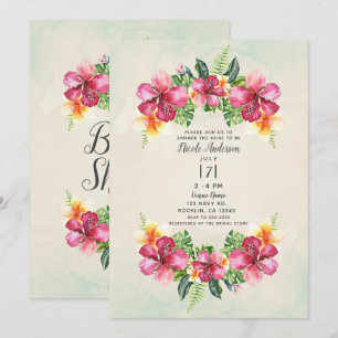 Invitación Lluvia de Flores Tropicales Aloha Jardín Botánico