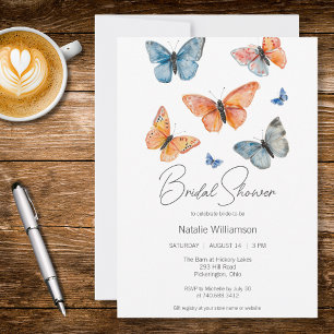 Invitación Lluvia de Mariposas Acuarela para Despedida de Sol
