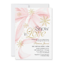 Lluvia de Nieve con Lazo Rosa Baby Shower de Invie