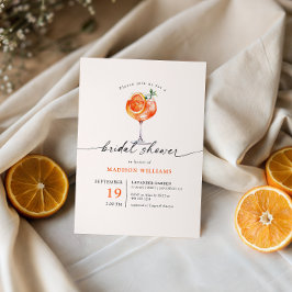 Invitación Lluvia de Novia Caligrafía Cóctel
