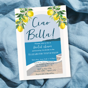 Invitación Lluvia de Novia Ciao Bella Costa Mediterránea