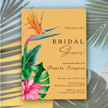 Lluvia de Novia Floral Tropical