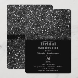 Invitación Lluvia de Plata Brillo Luces Despedida de Soltera