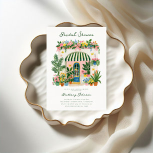 Invitación Lluvia de Regalos de Boda con Flores en Acuarela