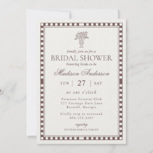 Invitación Lluvia de Regalos de Boda Cuadrada de Arlequín Mar