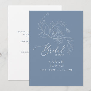 Invitación Lluvia de Regalos de Boda Floral Vintage Elegante