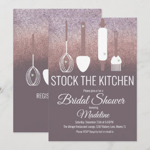 Invitación Lluvia de Regalos de Boda para la Cocina con Brill