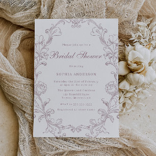 Invitación Lluvia de Regalos de Boda Vintage Rococó Victorian