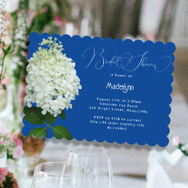 Invitación Lluvia de Regalos Floral Blanca de Hortensias