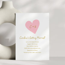 Lluvia de Regalos Minimalista Corazón Rosa Amor In