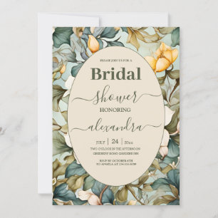 Invitación Lluvia de regalos nupciales con lirio blanco acuar