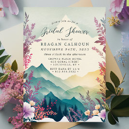 Invitación Lluvia de Regalos Nupciales de Montañas de Primave
