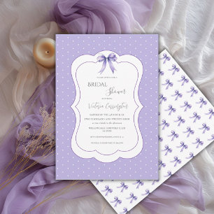 Invitación Lluvia de Regalos Nupciales Elegante de Lunares Bl