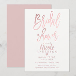 Invitación LLUVIA DE REGALOS NUPCIALES Elegante Escritura Mod