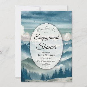 Invitación Lluvia de regalos para compromiso Echoes Through t