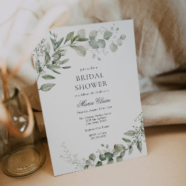 Invitación Lluvia de regalos para la novia con vegetación de 