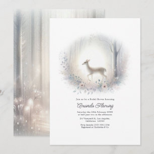 Invitación Lluvia de regalos para la novia en el bosque encan