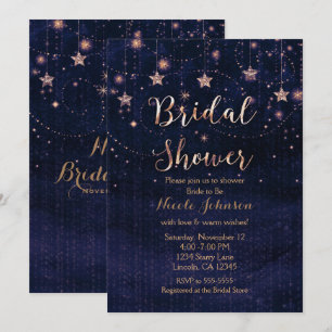 Invitación Lluvia de Regalos para la Novia Noche Estrellada C
