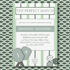 Invitación Lluvia de regalos para parejas de pickleball parej