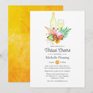 Invitación Lluvia de regalos virtual de boda floral de verano