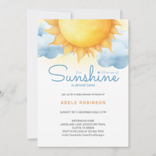 Invitación Lluvia de Sol Baby Shower Niño