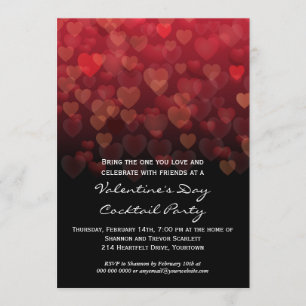 Invitación Lluvia Día de San Valentín Fiesta