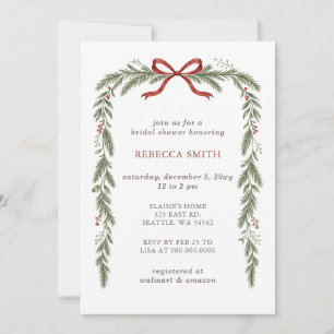 Invitación Lluvia Floral de Invierno Navidad Despedida de Sol
