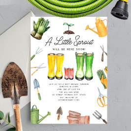 Invitación Lluvia Roja de Little Sprout Boots Gardening