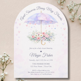 Invitación Lluvias de Abril Traen Flores de Mayo Baby Shower