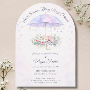 Invitación Lluvias de Abril Traen Flores de Mayo Baby Shower