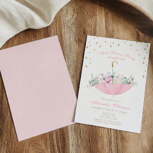 Invitación Lluvias de abril traen flores de mayo Nena paragua