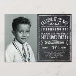 Invitación Lo crean o no invitan al antiguo cumpleaños de la 
