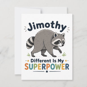 Invitación Lo diferente de Jimothy es mi superpoder