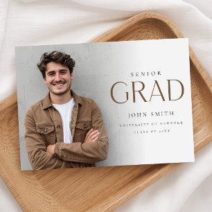 Invitación Lo Dominó Foto de Arco Sencillo Fiesta de Graduaci
