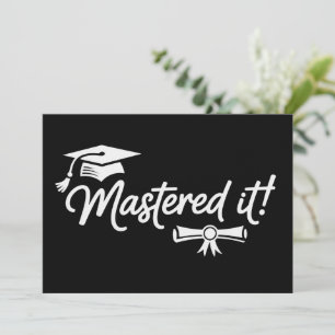 Invitación Lo Dominó Graduación de Maestría Graduado Graduado